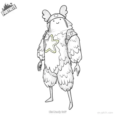 Free printable Sled Ready Guff 01 Coloring Page - Free PDF Printable Fortnite Coloring Sheets coloring page